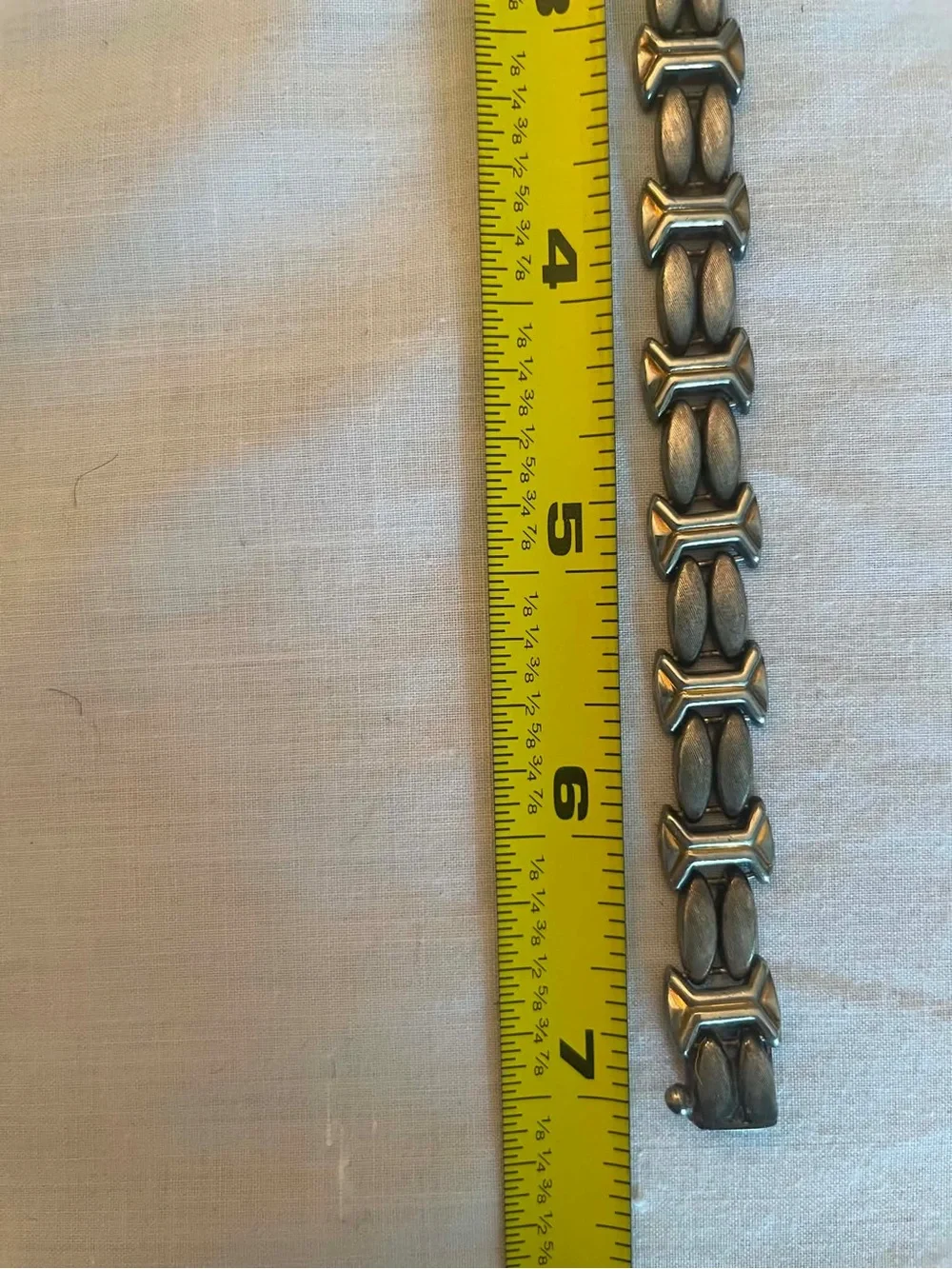 Sterling silver Link Bracelet - Vintage Style 7.25”
